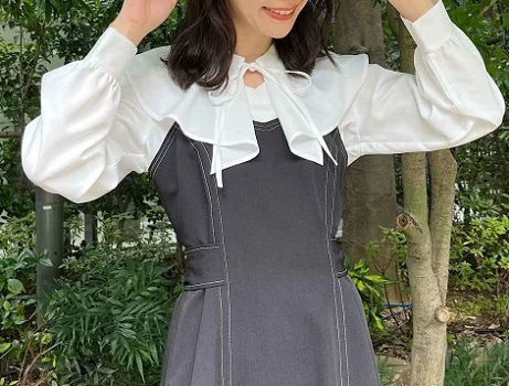 めざまし井上清華アナ衣装ブラウス