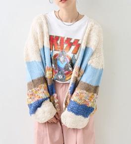 FREAK'S STOREのミックスニットカーディガン