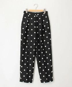 NOLLEY’S(ノーリーズ)サテンドットバレルパンツ