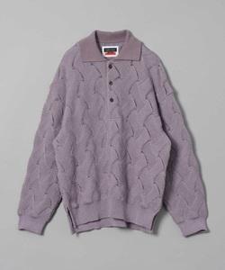 maisonspecial(メゾンスペシャル)Prime Over Sheer Knit Polo Shirt