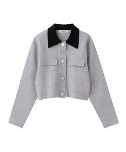 COCODEAL(ココディール)モールカラーダブルフェイスニットジャケット