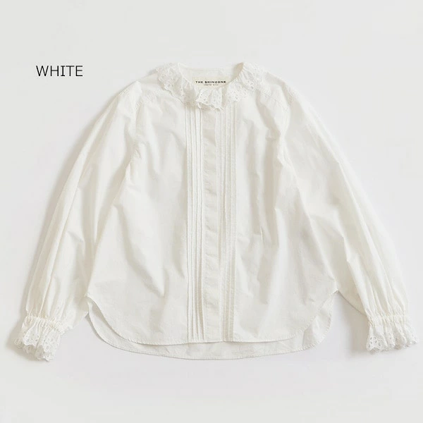 あさイチ 鈴木奈穂子 着用 THE SHINZONE LACE COLLAR BLOUSE ブラウス