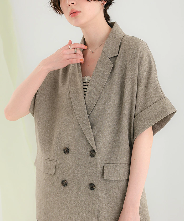 溺愛カレシの作り方2話 与田祐希 着用 titivate リネンライクハーフスリーブシャツジャケット シャツジャケット