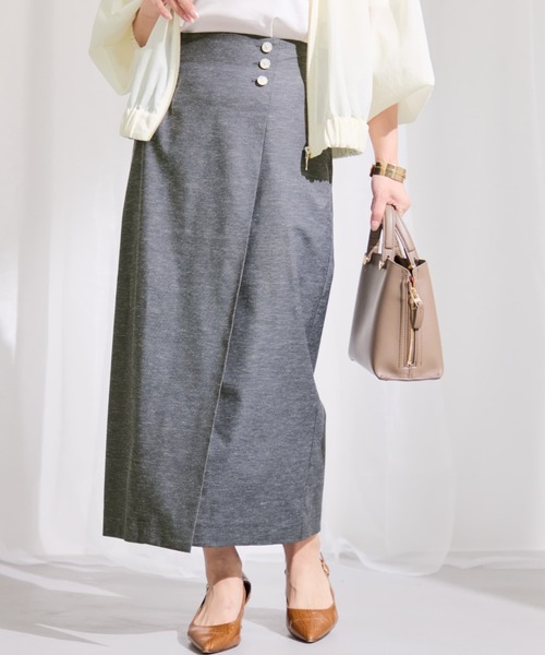 溺愛カレシの作り方3話 与田祐希 着用 COHINA ポリエステルリネンスラブIラインスカート スカート