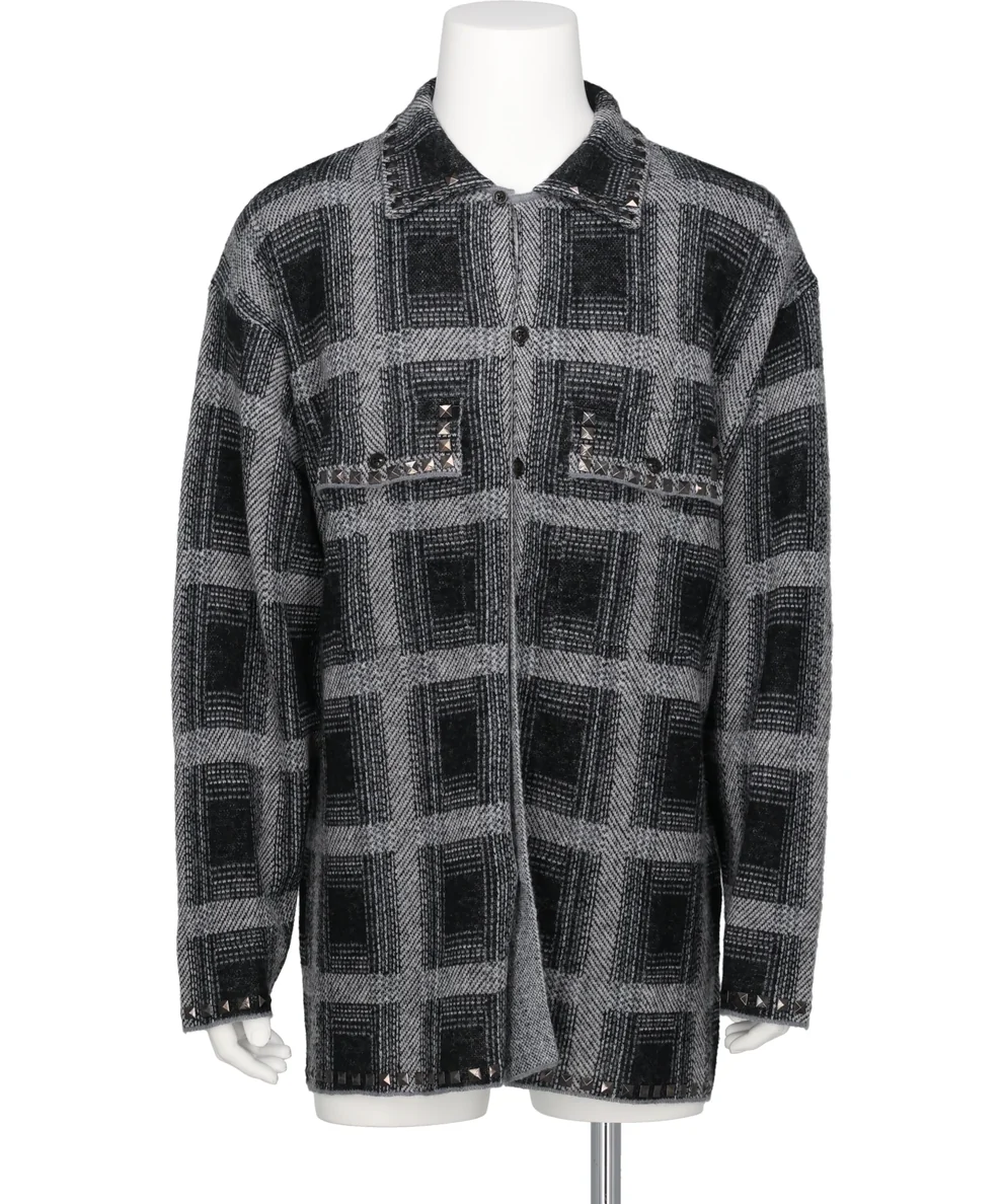 ラヴィット 宮舘涼太 着用 amok KNIT CHECK SHIRT シャツ